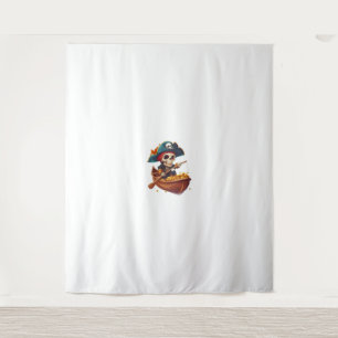 Knochenkaniner - Funny Pirate Skull Wandteppich