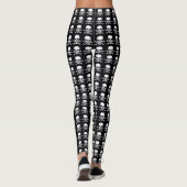 Knochenknöchel Schwarze Schädel Leggings (Rückseite)