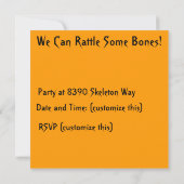 Knochenköpfe Skeleton Halloween Einladung (Rückseite)