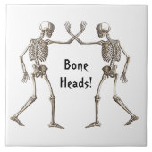 Knochenköpfe Skeleton Halloween Tile Fliese (Vorderseite)