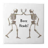 Knochenköpfe Skeleton Halloween Tile Fliese (Vorderseite)