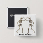 Knochenköpfe Skelette Button (Vorne & Hinten)