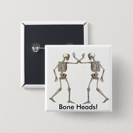 Knochenköpfe Skelette Button (Vorne & Hinten)