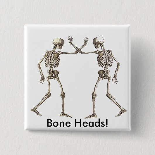 Knochenköpfe Skelette Button (Vorderseite)