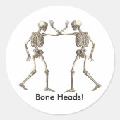 Knochenkopfkleber Runder Aufkleber (Vorderseite)