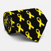 Knochenkrebs-Bewusstsein Gelbe Schleife Krawatte (Gerollt)