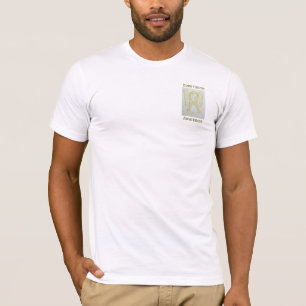 Knochenkrebs-Bewusstsein Gelbes Gelbband-Engel-T-S T-Shirt