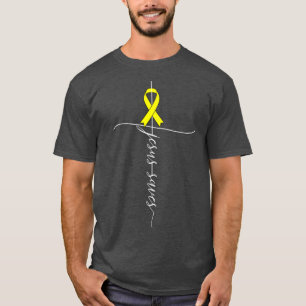 Knochenkrebs-Bewusstsein Jesus rettet christliches T-Shirt