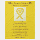 Knochenkrebs Gelbes Bewusstsein Band Fleece Blanke (Vorderseite)