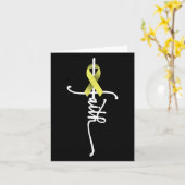 Knochenkrebs-Glaube Sarcoma Knochenkrebs Bewusstse Karte (Gelbe Blume)