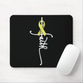 Knochenkrebs-Glaube Sarcoma Knochenkrebs Bewusstse Mousepad (Mit Mouse)