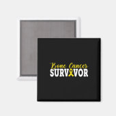 Knochenkrebsüberleben Gelbe Rebbon Sarcoma Krebs Magnet (Vorderseite/Rückseite)