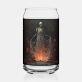 Knochenmädchen, das ein Hochzeitskleid in einem Wa Dosenglas (Vorderseite)