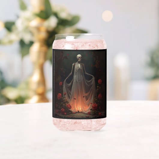 Knochenmädchen, das ein Hochzeitskleid in einem Wa Dosenglas (Insitu (Hochzeit))