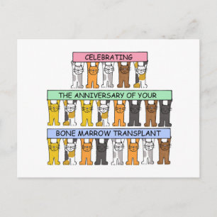 Knochenmark-Transplantat-Jubiläum Postkarte