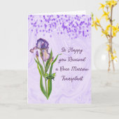 Knochenmark-Transplantationskarte mit einer Iris Karte (Gelbe Blume)