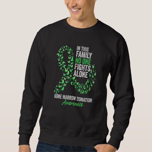 Knochenmarkspende-Bewusstseinsmonat Schmetterling  Sweatshirt (Vorderseite)