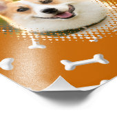 Knochenmuster Hunderahmen Art Fotodruck (Ecke)