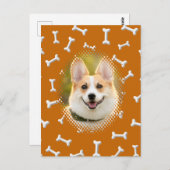 Knochenmuster Hunderahmen Art Postkarte (Vorne/Hinten)