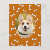 Knochenmuster Hunderahmen Art Postkarte (Vorderseite)