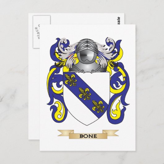 Knochenmütze von Waffen (Familienwappen) Postkarte (Vorne/Hinten)