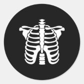 Knochensäule und Skelettkäfig Runder Aufkleber (Vorderseite)