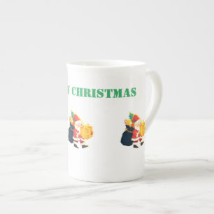 Knochenspezialität Frohe Weihnachtswünsche gedruck Porzellantasse