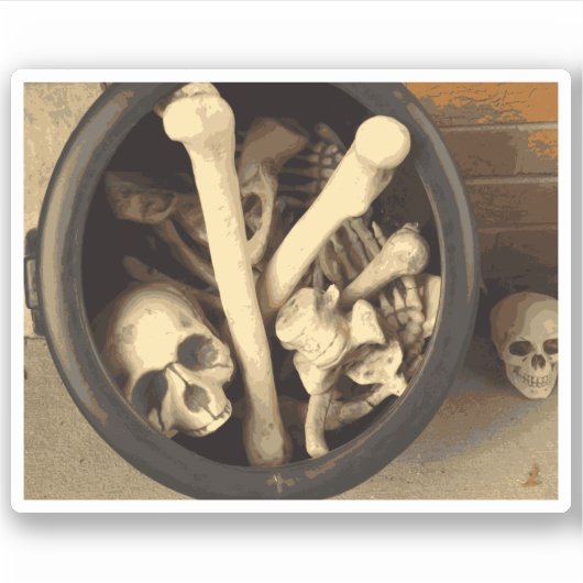 Knochenstall. Aufkleber (Vorderseite)