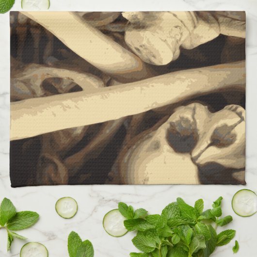 Knochenstall. Geschirrtuch (Gefaltet)