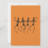 Knochenstattling Skelettfische Halloween-Party Einladung (Rückseite)