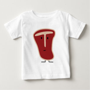 Knochensteak-Fleischprotein grillte Baby T-shirt