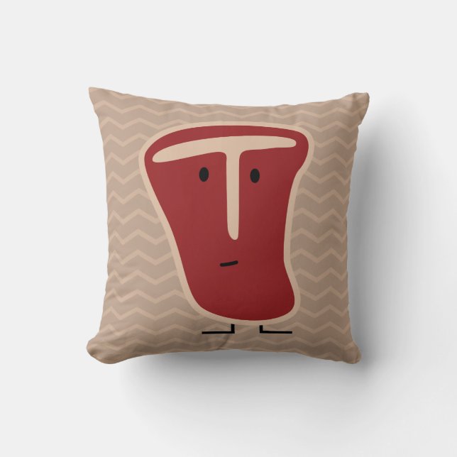 Knochensteak-Fleischprotein grillte Kissen (Vorderseite)