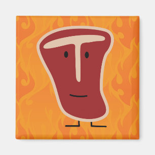 Knochensteak-Fleischprotein grillte Magnet