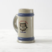Knochenstein-rechte Hand des Hundn Bierglas (Vorderseite Links)