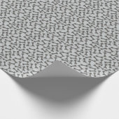 Knochenstruktur Muster Graustufen Geschenkpapier (Ecke)