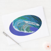 Knochensurfer Ovaler Aufkleber (Umschlag)