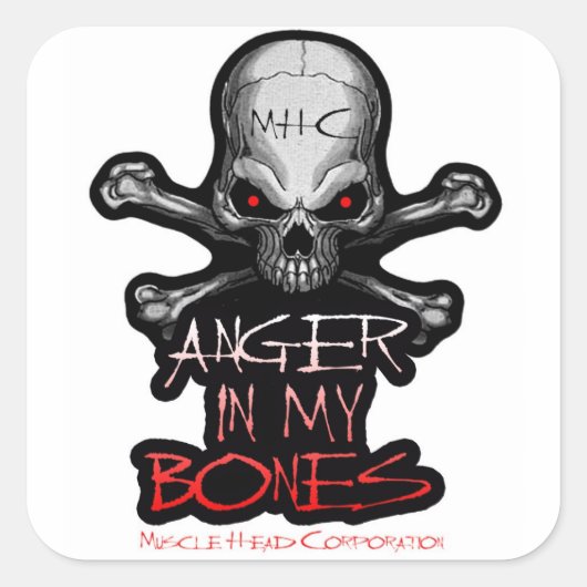 Knochenzüchter Quadratischer Aufkleber (Vorderseite)