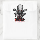 Knochenzüchter Quadratischer Aufkleber (Tasche)