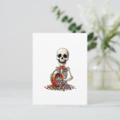 Knochenzuckerschale Halloween Postkarte (Stehend Vorderseite)
