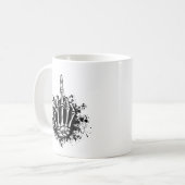 Knöcherner Vogel Kaffeetasse (Vorderseite Links)