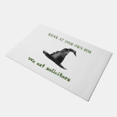 Knock auf eigene Gefahr Fußmatte (Schrägansicht)