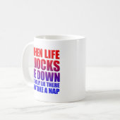 Knock Down Nickerchen Funny Mug Kaffeetasse (Vorderseite Links)