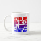 Knock Down Nickerchen Funny Mug Kaffeetasse (Links)