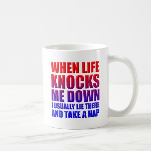 Knock Down Nickerchen Funny Mug Kaffeetasse (Rechts)
