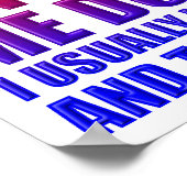 Knock Down Nickerchen Funny Poster (Ecke)