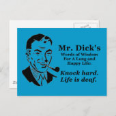 Knock Hard Postkarte (Vorne/Hinten)