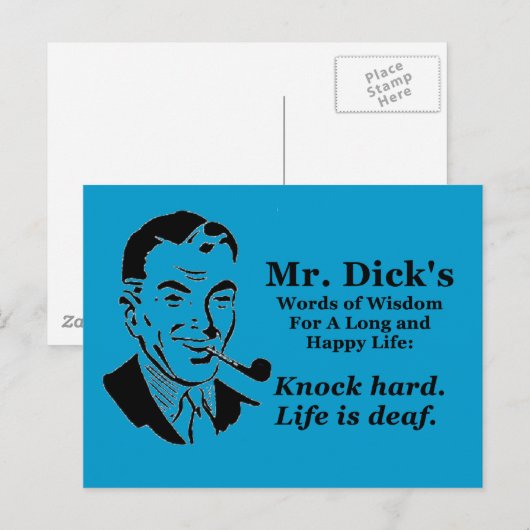 Knock Hard Postkarte (Vorne/Hinten)