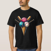 Knock it Out of the Park Ice Cream trifft Baseball T-Shirt (Vorderseite)