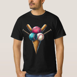 Knock it Out of the Park Ice Cream trifft Baseball T-Shirt