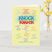 Knock klopfen Jokes Geburtstagskarte Karte (Gelbe Blume)